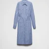 Dresses*Prada Striped chambray dress Navy