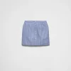 Skirts*Prada Striped chambray miniskirt Navy