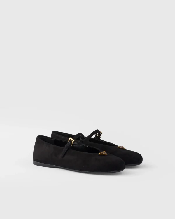 Pumps And Ballerinas*Prada Suede ballerinas Black