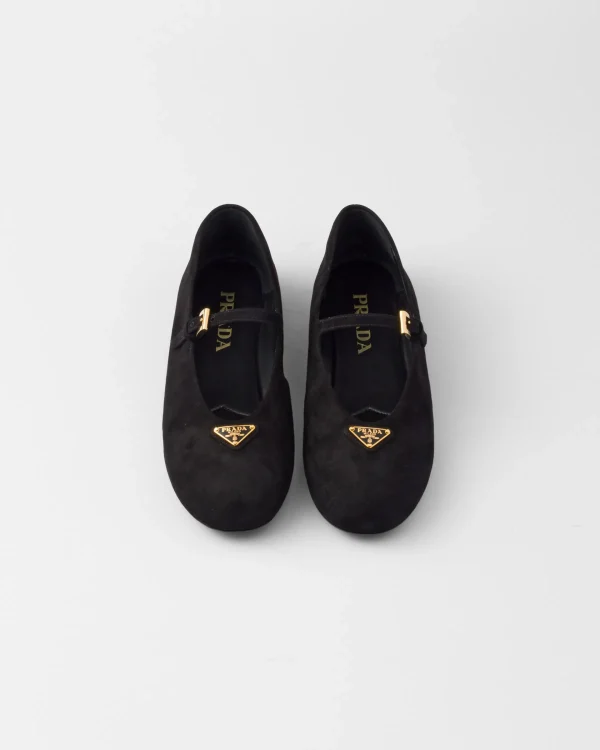 Pumps And Ballerinas*Prada Suede ballerinas Black