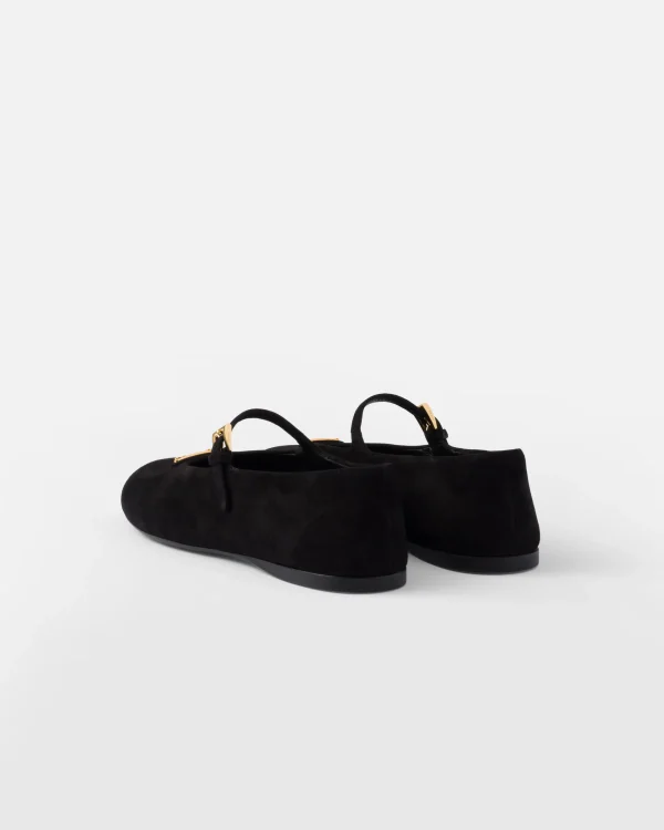 Pumps And Ballerinas*Prada Suede ballerinas Black