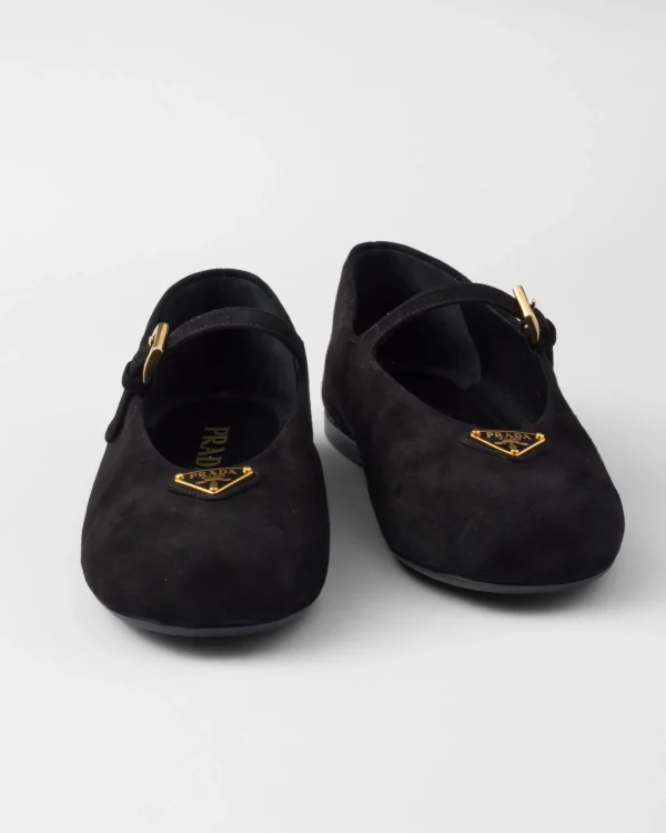 Pumps And Ballerinas*Prada Suede ballerinas Black