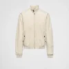 Leather Clothing*Prada Suede bomber jacket Ice