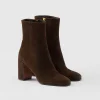 Ankle Boots And Boots*Prada Suede booties Darkbrown