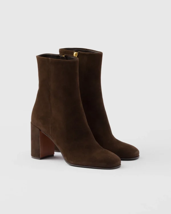 Ankle Boots And Boots*Prada Suede booties Darkbrown