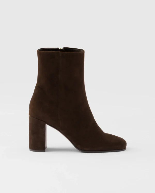 Ankle Boots And Boots*Prada Suede booties Darkbrown