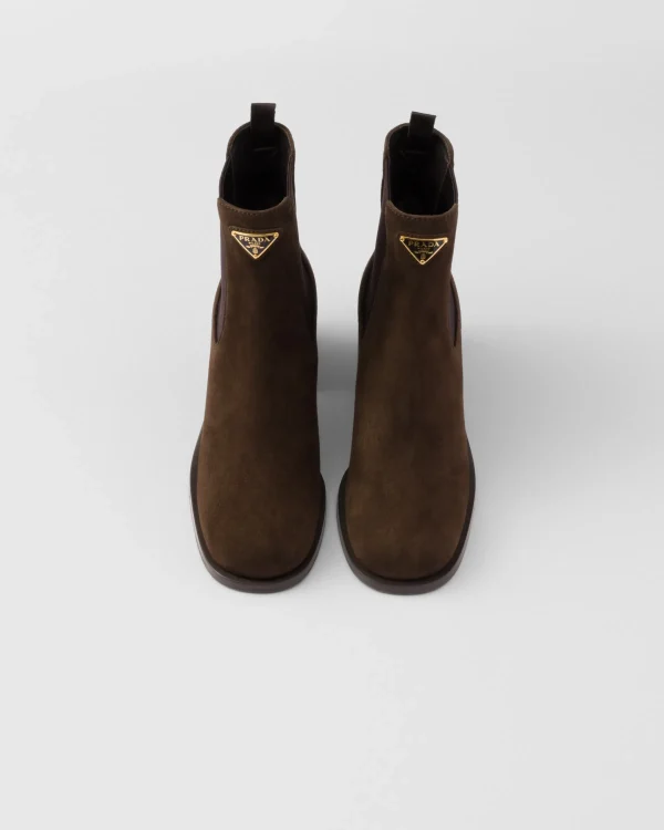 Ankle Boots And Boots*Prada Suede booties Darkbrown