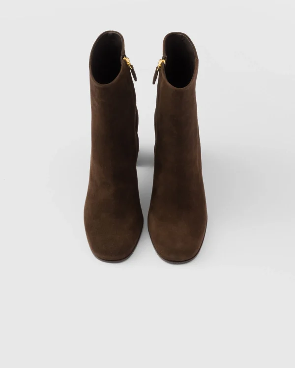 Ankle Boots And Boots*Prada Suede booties Darkbrown