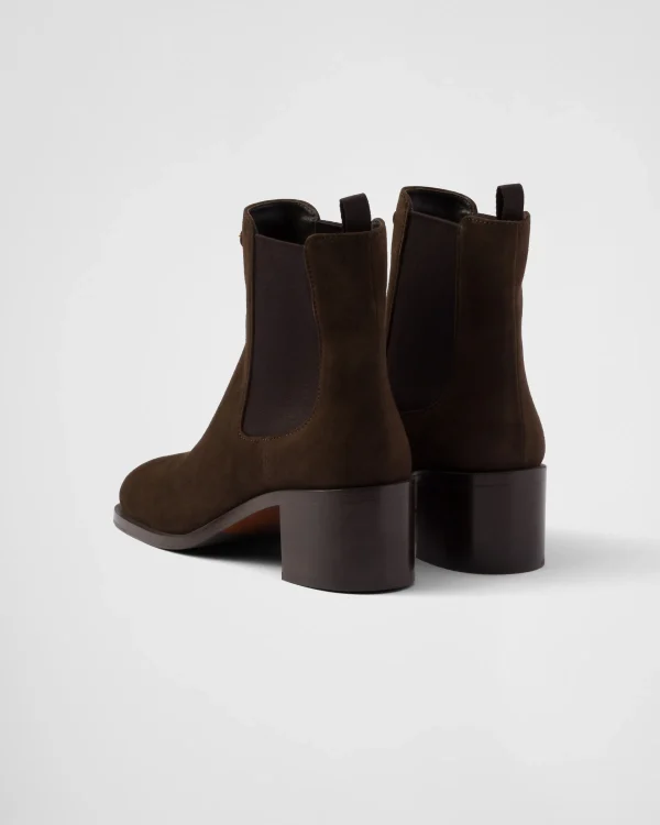 Ankle Boots And Boots*Prada Suede booties Darkbrown