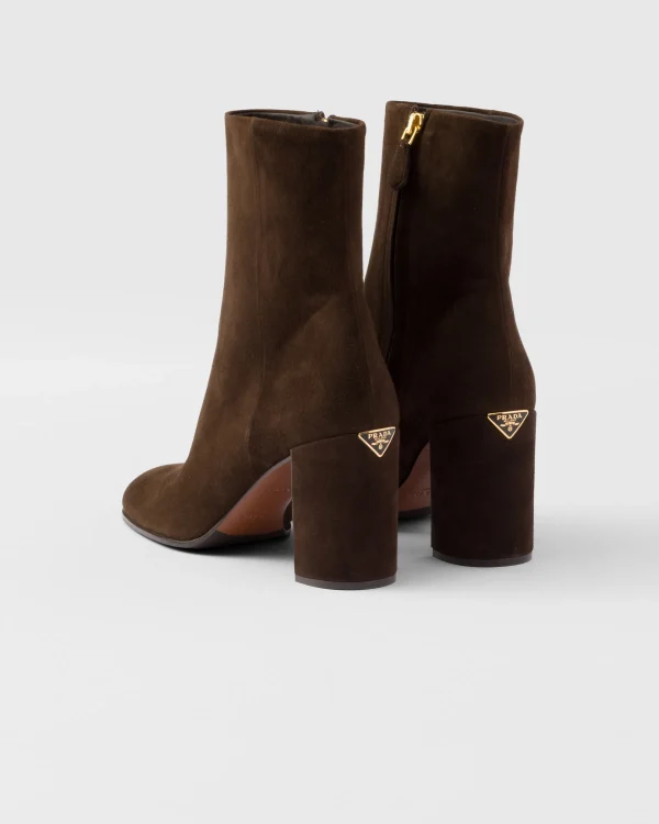 Ankle Boots And Boots*Prada Suede booties Darkbrown