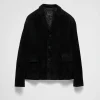 Leather Clothing*Prada Suede calfskin jacket Black