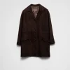 Leather Clothing*Prada Suede coat Coffee