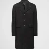 Leather Clothing*Prada Suede coat Black