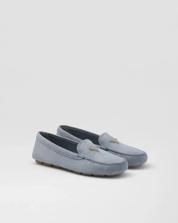 Loafers And Lace-ups*Prada Suede driving loafers Astralblue