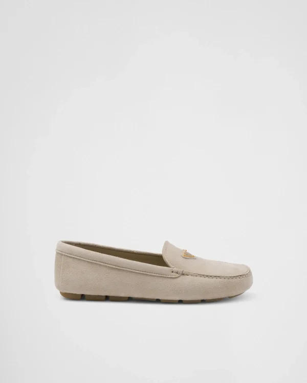 Loafers And Lace-ups*Prada Suede driving loafers Pumicestone