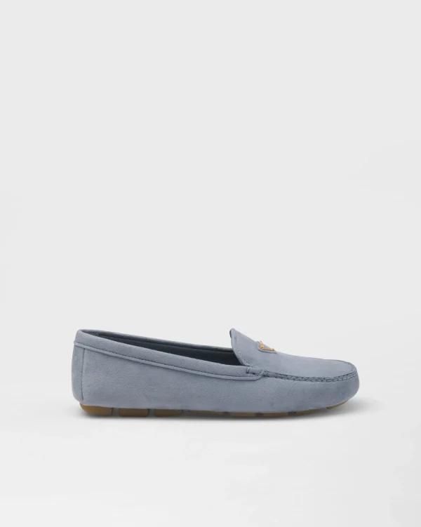 Loafers And Lace-ups*Prada Suede driving loafers Astralblue