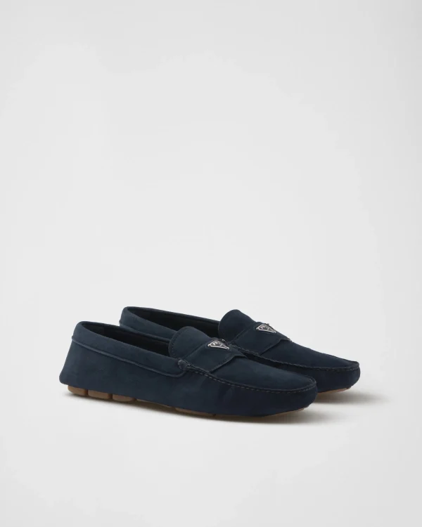 Driving Shoes*Prada Suede driving shoes Navy