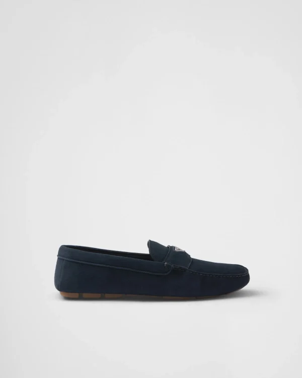 Driving Shoes*Prada Suede driving shoes Navy