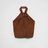 Leather Clothing*Prada Suede halter top Palisander