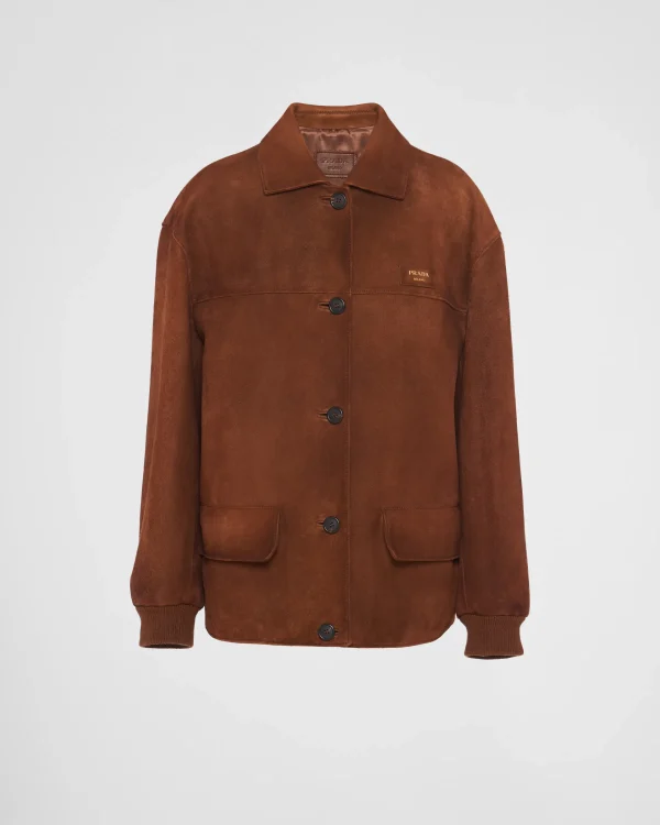 Leather Clothing*Prada Suede jacket Oak