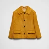 Leather Clothing*Prada Suede jacket Mustard