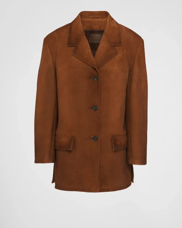 Leather Clothing*Prada Suede jacket Oak