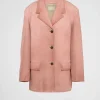 Leather Clothing*Prada Suede jacket Petalpink