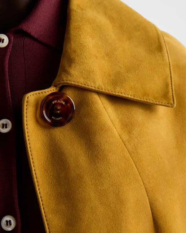 Leather Clothing*Prada Suede jacket Mustard