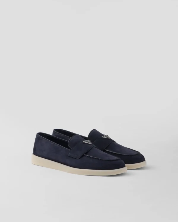 Loafers*Prada Suede loafers Navy