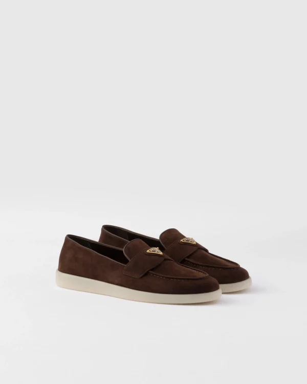 Loafers And Lace-ups*Prada Suede loafers Darkbrown