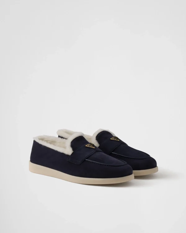 Loafers*Prada Suede loafers Navy