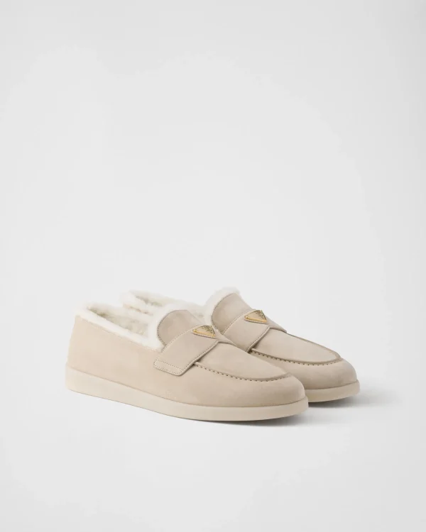 Loafers*Prada Suede loafers Desertbeige