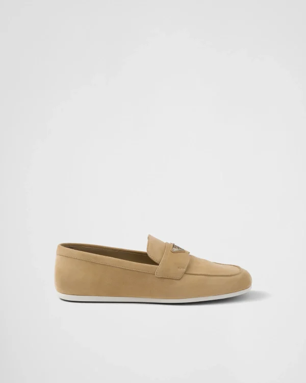 Loafers*Prada Suede loafers Ecru