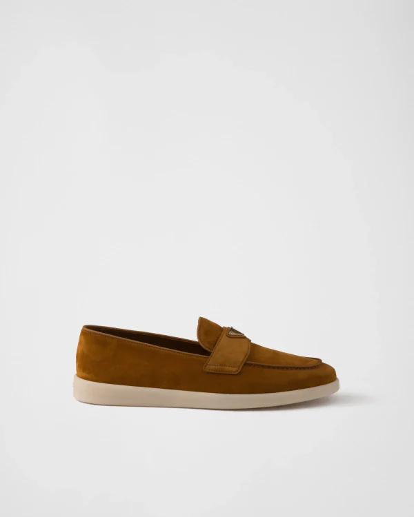 Loafers*Prada Suede loafers Cognac