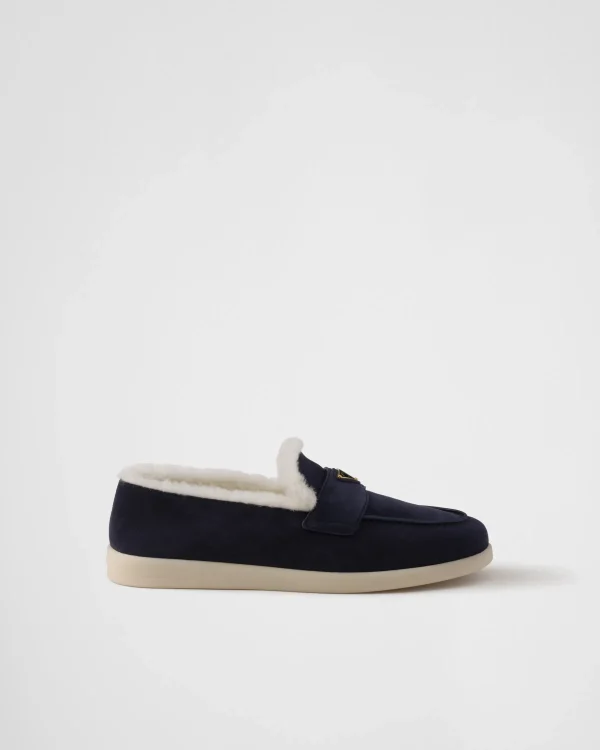 Loafers*Prada Suede loafers Navy