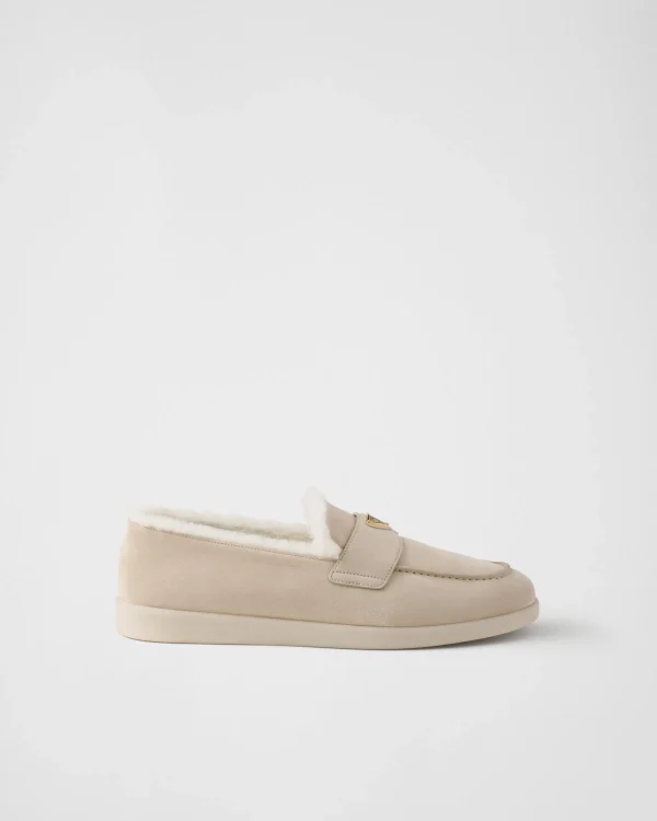 Loafers*Prada Suede loafers Desertbeige