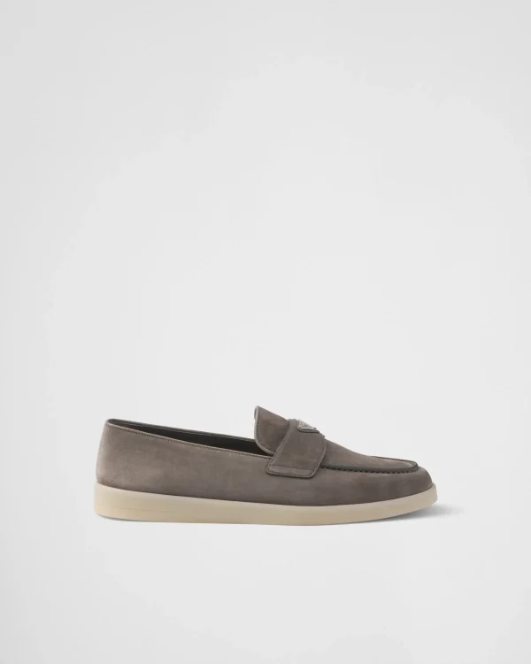 Loafers*Prada Suede loafers Gravelgray