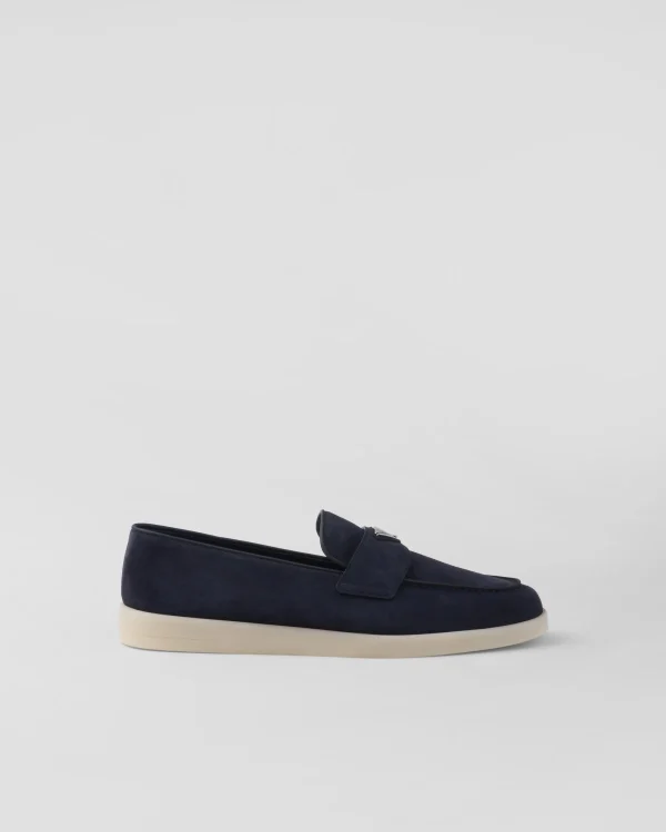 Loafers*Prada Suede loafers Navy