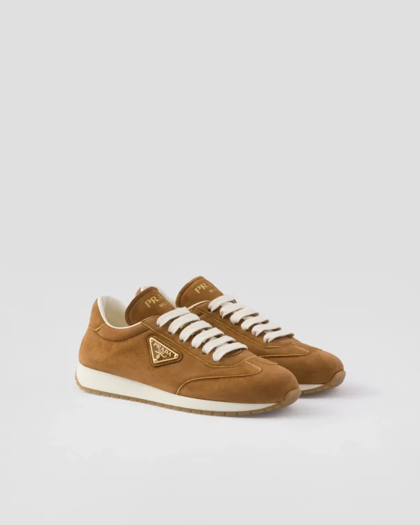 Sneakers*Prada Suede running sneakers Caramel