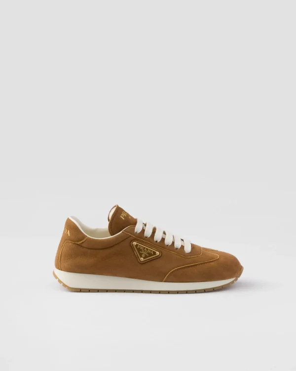 Sneakers*Prada Suede running sneakers Caramel