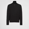 Knitwear*Prada Superfine turtleneck sweater Black