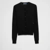 Knitwear*Prada Superfine wool cardigan Black