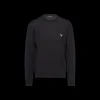 Knitwear*Prada Superfine wool crew-neck sweater Black