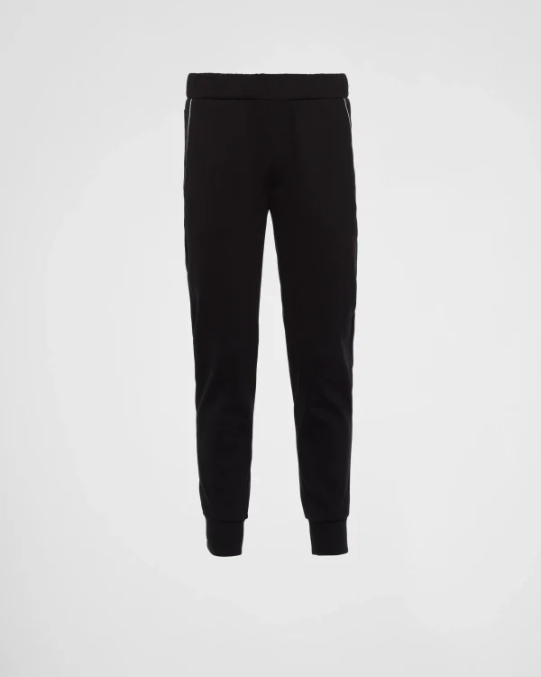 Jogging Suits And Sweatshirts*Prada Sweatpants with Re-Nylon details Black/white