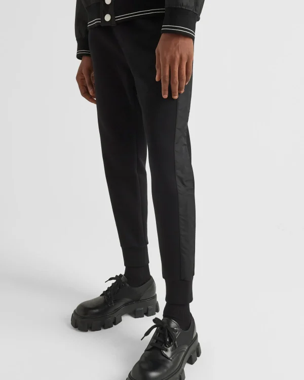 Jogging Suits And Sweatshirts*Prada Sweatpants with Re-Nylon details Black/black