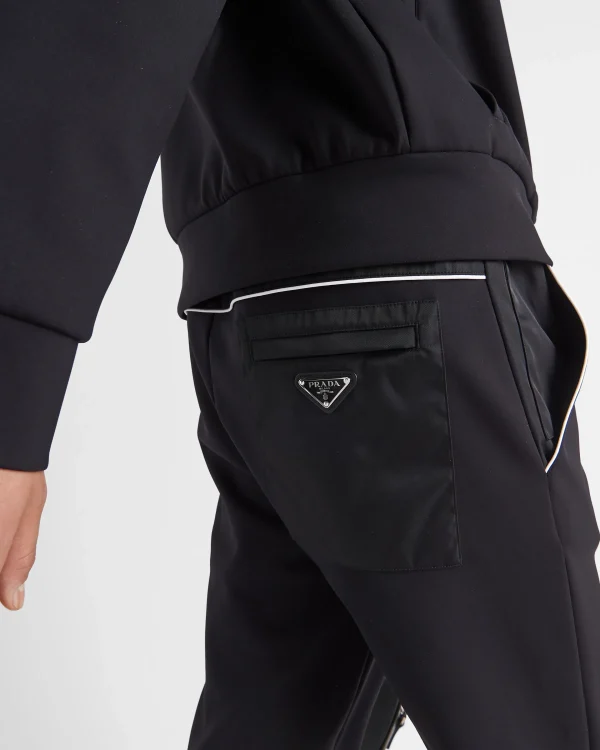 Jogging Suits And Sweatshirts*Prada Sweatpants with Re-Nylon details Black/white