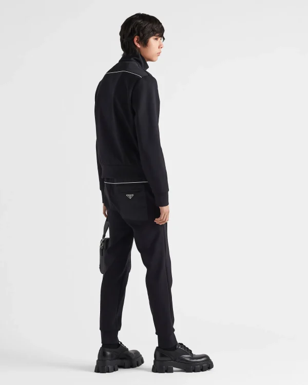 Jogging Suits And Sweatshirts*Prada Sweatpants with Re-Nylon details Black/white