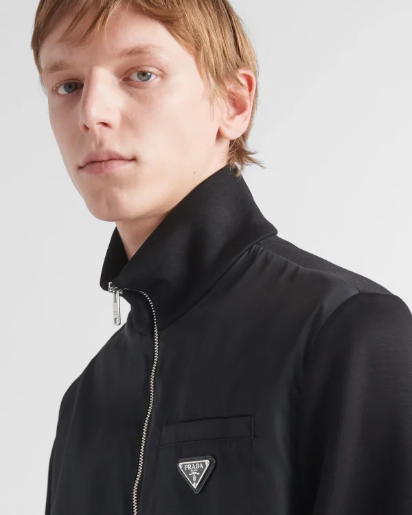 Jogging Suits And Sweatshirts*Prada Sweatshirt with Re-Nylon details Black/black