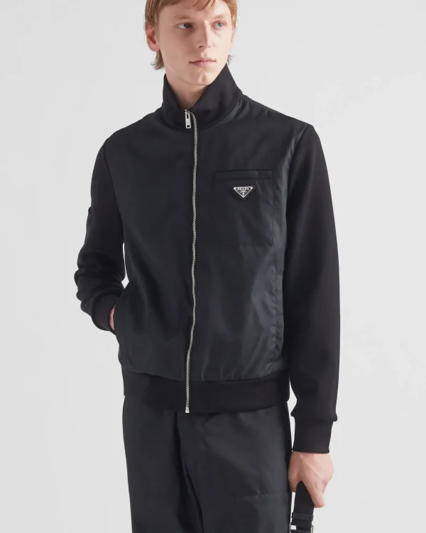 Jogging Suits And Sweatshirts*Prada Sweatshirt with Re-Nylon details Black/black