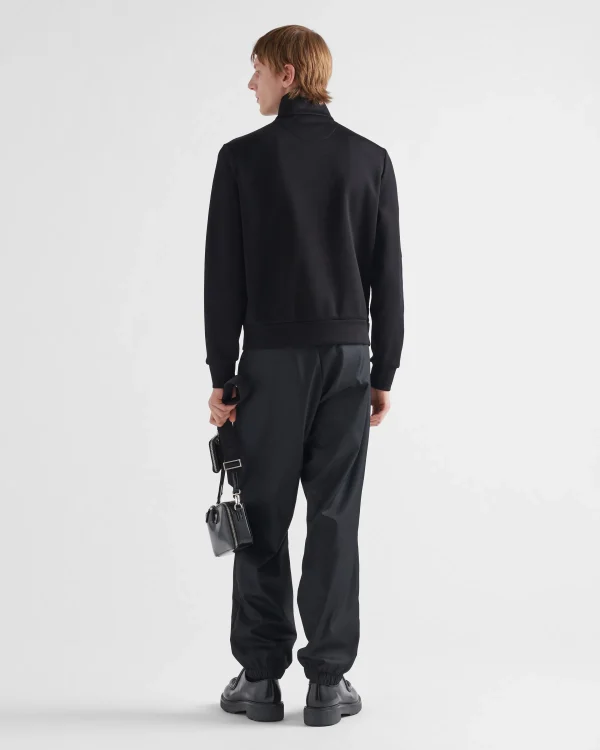 Jogging Suits And Sweatshirts*Prada Sweatshirt with Re-Nylon details Black/black